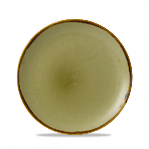 Assiette coupe plate rond vert porcelaine vitrifiée Ø 26 cm Harvest Dudson