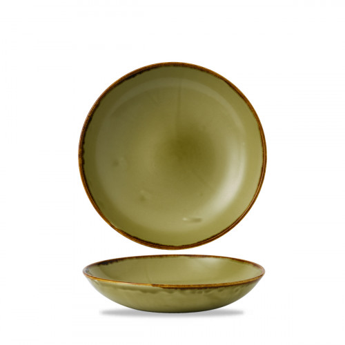 Assiette coupe creuse rond vert porcelaine vitrifiée Ø 18,2 cm Harvest Dudson