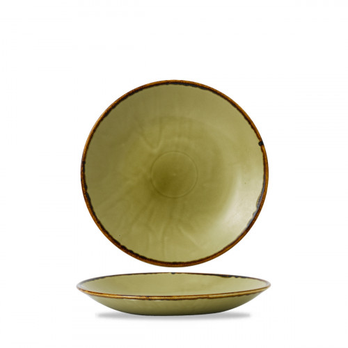 Assiette creuse rond vert porcelaine vitrifiée Ø 25,6 cm Harvest Dudson