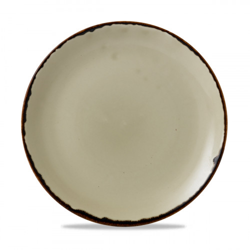 Assiette coupe plate rond Linen porcelaine vitrifiée Ø 26 cm Harvest Dudson