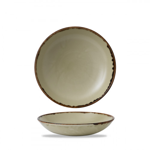 Assiette coupe creuse rond Linen porcelaine vitrifiée Ø 24,8 cm Harvest Dudson