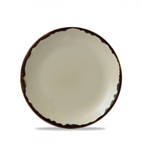 Assiette coupe plate rond Linen porcelaine vitrifiée Ø 16,5 cm Harvest Dudson