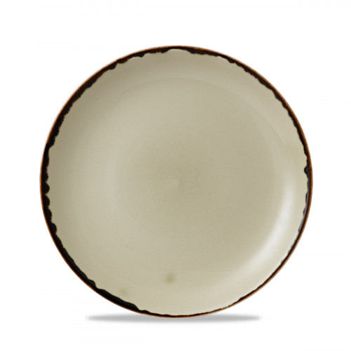Assiette coupe plate rond Linen porcelaine vitrifiée Ø 21,7 cm Harvest Dudson
