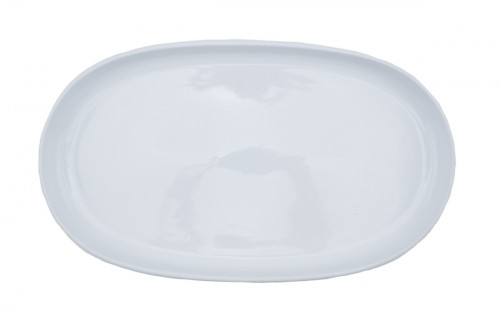 Assiette à burger rond blanc porcelaine 33,4x19,2 cm Essentials Collection