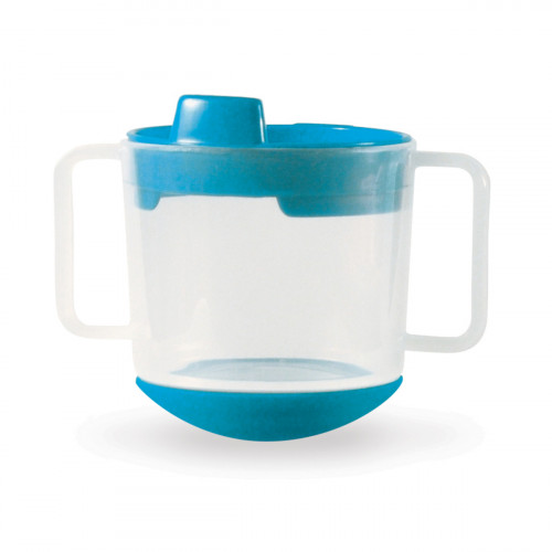 Tasse inversable rond bleu polypropylène (pp) 20 cl Vaisselle Enfance Plastorex