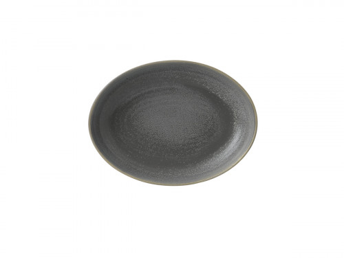 Assiette creuse ovale gris porcelaine 26,7x19,7 cm Evo Granite Dudson