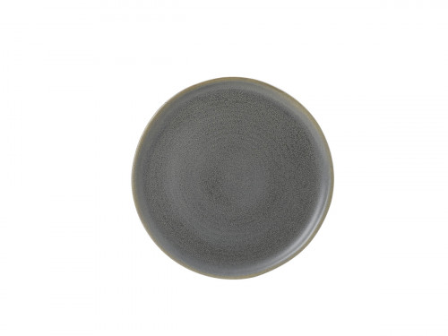 Assiette plate rond gris porcelaine Ø 25,2 cm Evo Granite Dudson