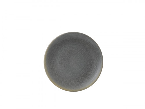 Assiette coupe plate rond gris porcelaine Ø 23 cm Evo Granite Dudson