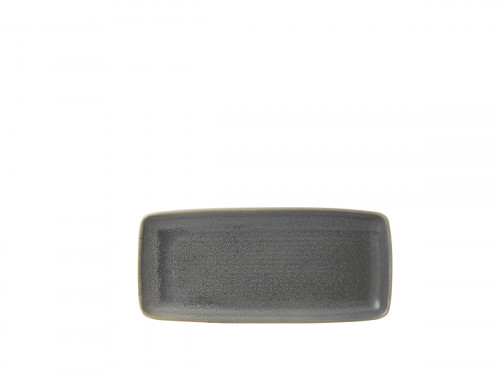 Assiette plate rectangulaire gris porcelaine 27,2x12,5 cm Evo Granite Dudson