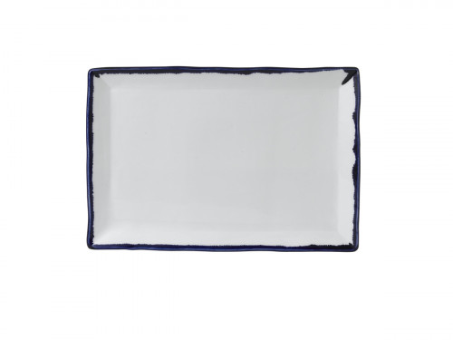 Assiette plate rectangulaire Ink porcelaine vitrifiée 34,5x23,3 cm Harvest Dudson