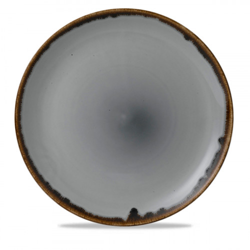 Assiette coupe plate rond gris porcelaine vitrifiée Ø 28,8 cm Harvest Dudson