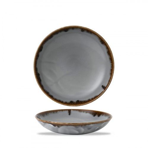 Assiette coupe creuse rond gris porcelaine vitrifiée Ø 18,2 cm Harvest Dudson
