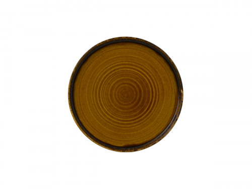 Assiette plate rond marron porcelaine vitrifiée Ø 26 cm Harvest Dudson