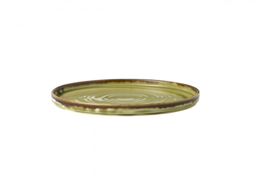 Assiette plate rond vert porcelaine vitrifiée Ø 26 cm Harvest Dudson