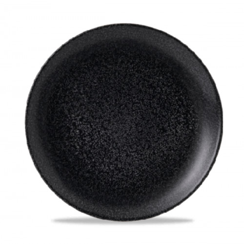 Assiette plate rond noir porcelaine vitrifiée Ø 26 cm Evo Origins Dudson