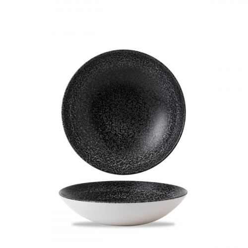 Assiette coupe creuse rond noir porcelaine vitrifiée Ø 18,2 cm Evo Origins Dudson