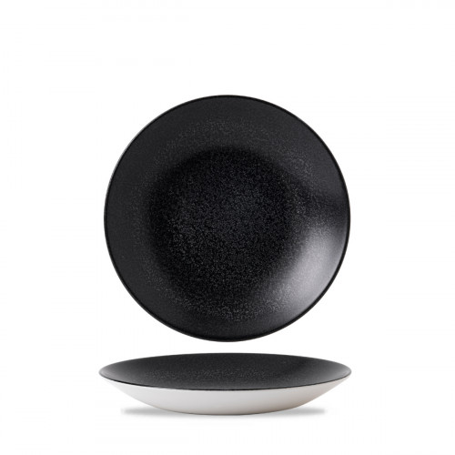 Assiette creuse rond noir porcelaine vitrifiée Ø 25,6 cm Evo Origins Dudson