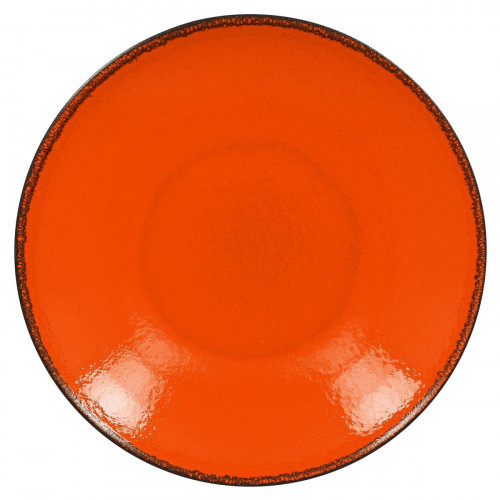 Assiette coupe creuse rond orange porcelaine vitrifiée Ø 22,2 cm Fire Rak