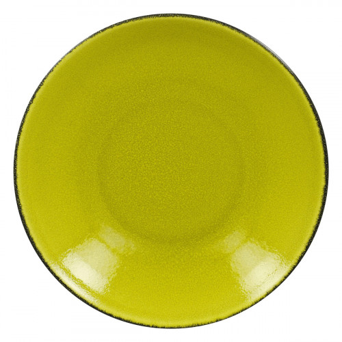 Assiette coupe creuse rond vert porcelaine vitrifiée Ø 27,8 cm Fire Rak