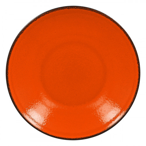 Assiette coupe creuse rond orange porcelaine vitrifiée Ø 27,8 cm Fire Rak
