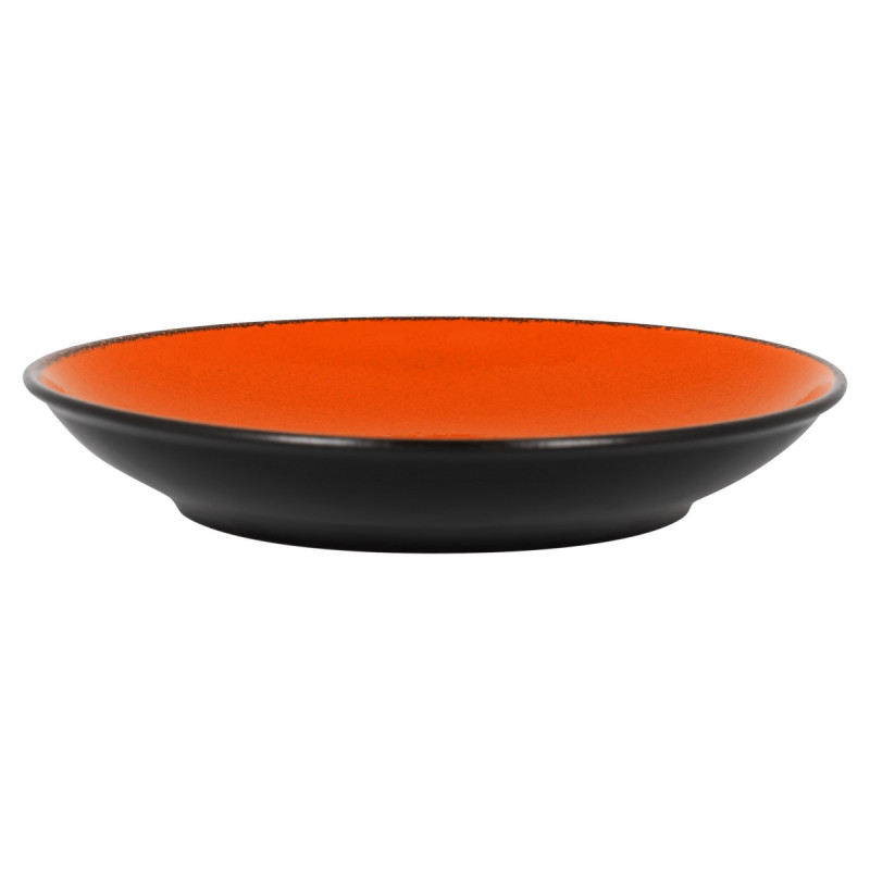 Assiette coupe creuse rond orange porcelaine vitrifiée Ø 27,8 cm Fire Rak