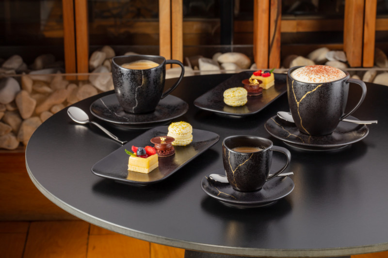 Tasse à expresso noir porcelaine 10 cl Ø 6,5 cm Kintzoo Rak