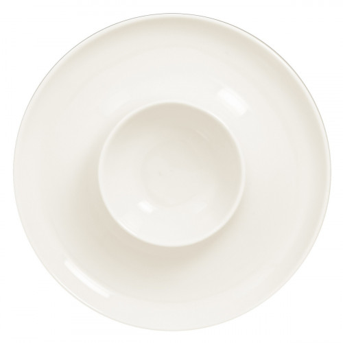 Assiette creuse rond blanc porcelaine vitrifiée Ø 29,5 cm Ashore Rak
