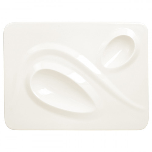 Assiette plate rectangulaire porcelaine vitrifiée 32,1x24 cm Create Rak