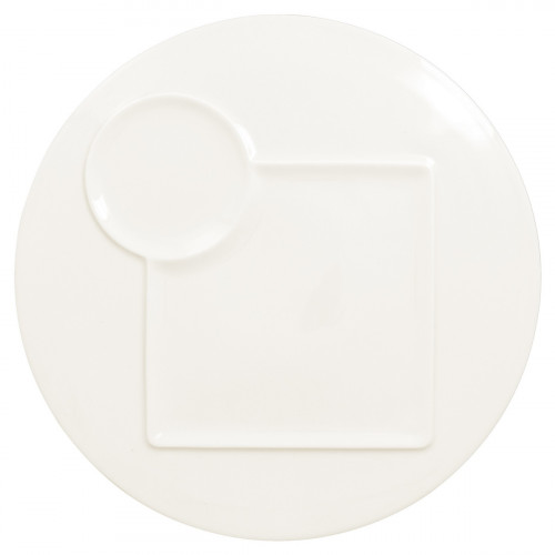 Assiette plate rond blanc porcelaine vitrifiée Ø 29,8 cm Create Rak