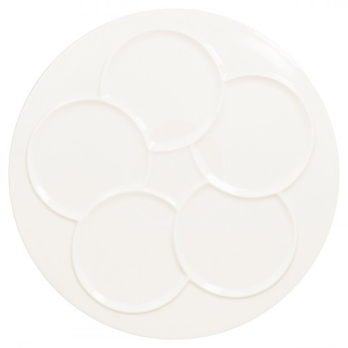 Assiette plate rond blanc porcelaine vitrifiée Ø 29,9 cm Create Rak