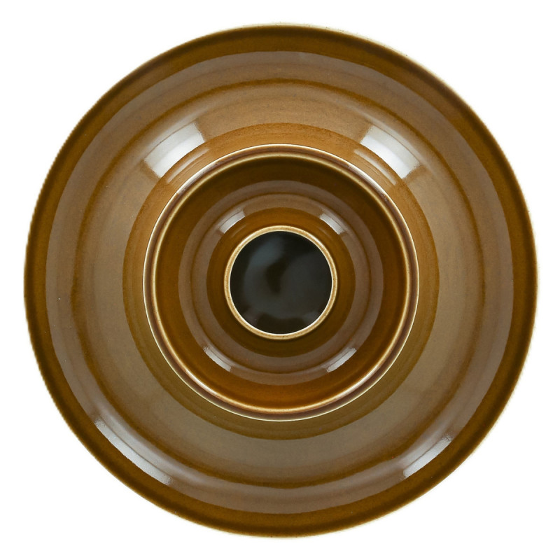 Couvercle rond bronze porcelaine vitrifiée Ø 13 cm Ashore Rak