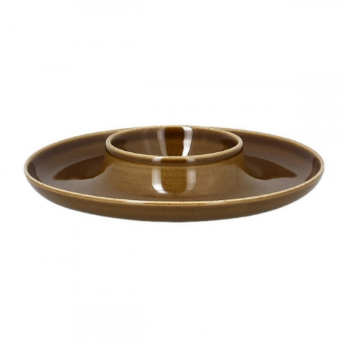 Assiette creuse rond bronze porcelaine vitrifiée Ø 18,9 cm Ashore Rak