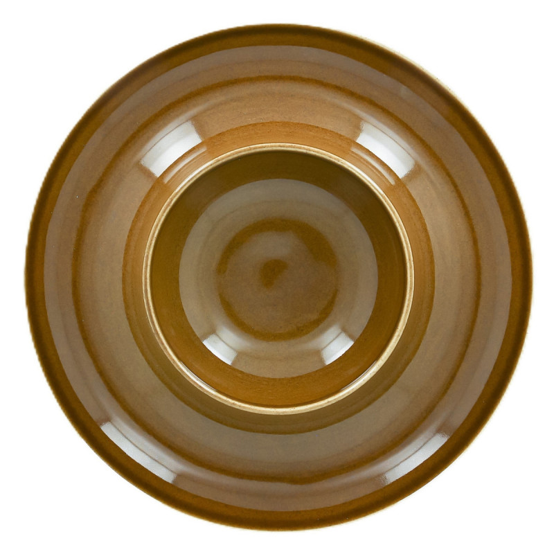 Assiette creuse rond bronze porcelaine vitrifiée Ø 24,7 cm Ashore Rak