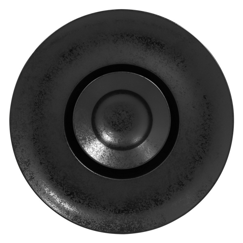Assiette extra creuse rond noir porcelaine vitrifiée Ø 29 cm Chill Rak
