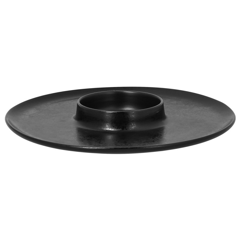 Assiette creuse rond noir porcelaine vitrifiée Ø 25,5 cm Chill Rak
