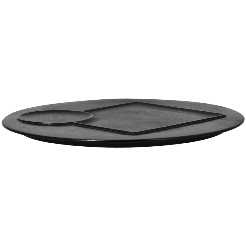 Assiette plate rond noir porcelaine vitrifiée Ø 29,8 cm Create Rak