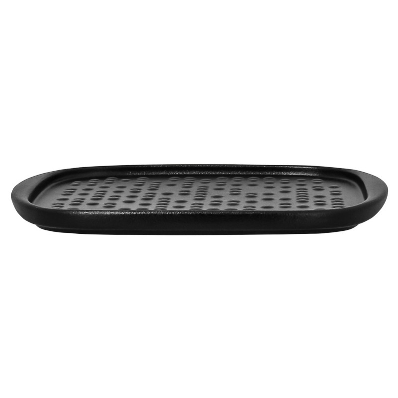 Assiette plate rectangulaire porcelaine vitrifiée 22,3x20,2 cm Staged Rak
