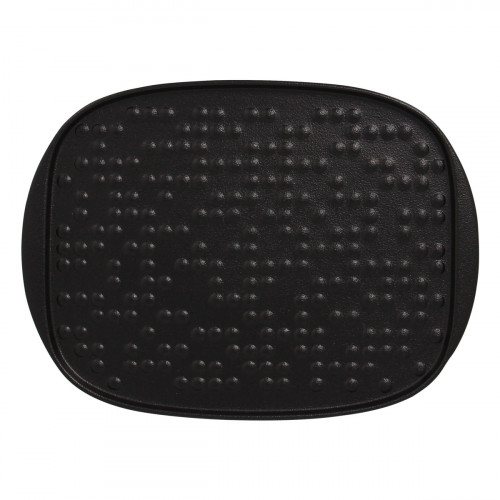 Assiette plate rectangulaire noir porcelaine vitrifiée 27x20 cm Staged Rak