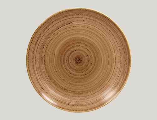 Assiette coupe plate rond marron porcelaine vitrifiée Ø 30,7 cm Twirl Rak