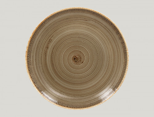 Assiette coupe plate rond brun porcelaine vitrifiée Ø 30,7 cm Twirl Rak