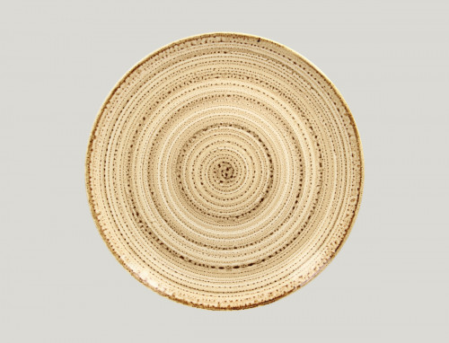 Assiette coupe plate rond beige porcelaine vitrifiée Ø 29,3 cm Twirl Rak