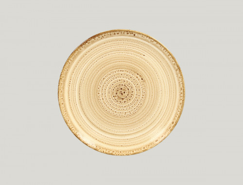 Assiette coupe plate rond beige porcelaine vitrifiée Ø 24 cm Twirl Rak