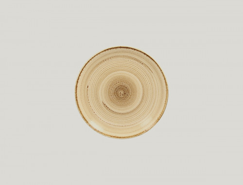 Assiette coupe plate rond beige porcelaine vitrifiée Ø 17,9 cm Twirl Rak