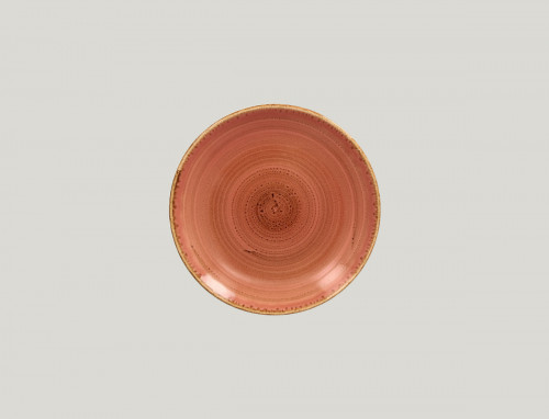 Assiette coupe plate rond orange porcelaine vitrifiée Ø 17,9 cm Twirl Rak