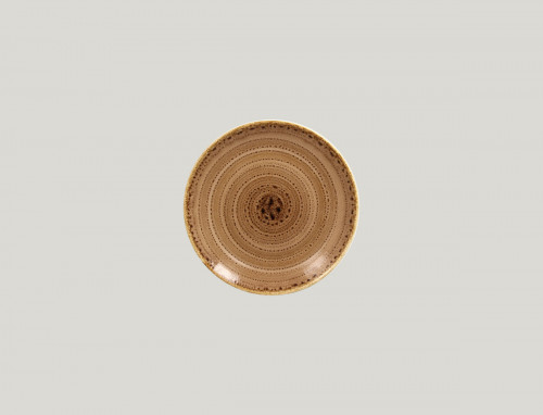 Assiette coupe plate rond marron porcelaine vitrifiée Ø 15 cm Twirl Rak