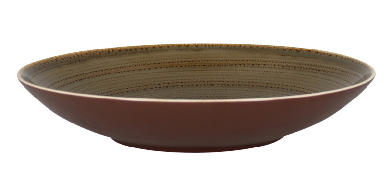 Assiette coupe creuse rond brun porcelaine vitrifiée Ø 29,9 cm Twirl Rak