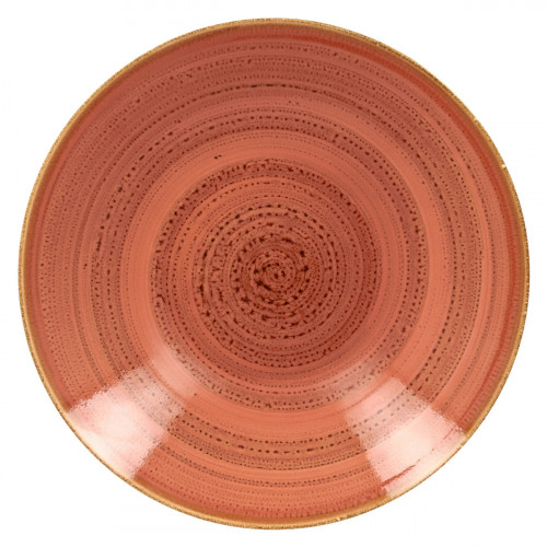 Assiette coupe creuse rond orange porcelaine vitrifiée Ø 29,9 cm Twirl Rak