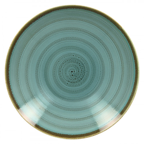 Assiette coupe creuse rond bleu porcelaine vitrifiée Ø 29,9 cm Twirl Rak