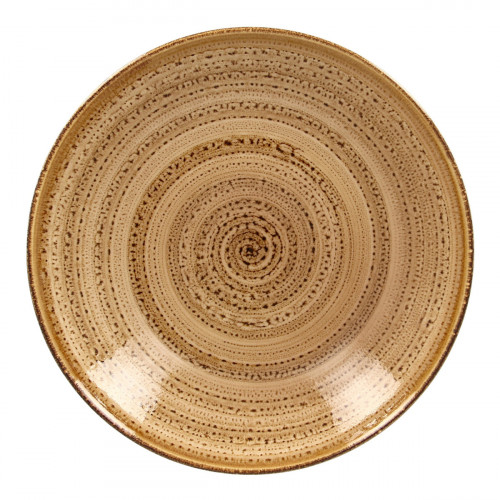 Assiette coupe creuse rond marron porcelaine vitrifiée Ø 25,9 cm Twirl Rak