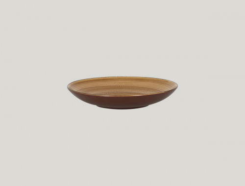 Assiette coupe creuse rond beige porcelaine vitrifiée Ø 22,2 cm Twirl Rak
